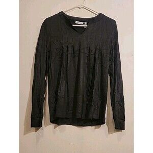 Gleeneat Long Sleeve Dress Tee, Black,  Size Medium